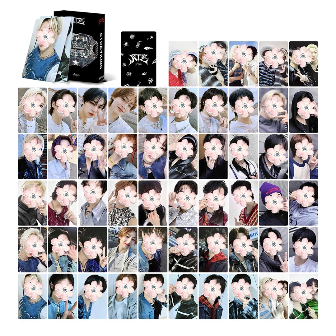 55 spot cards Skz mini album "ATE" by Huang Xuanchen, Li Longfu, and Li Minhao