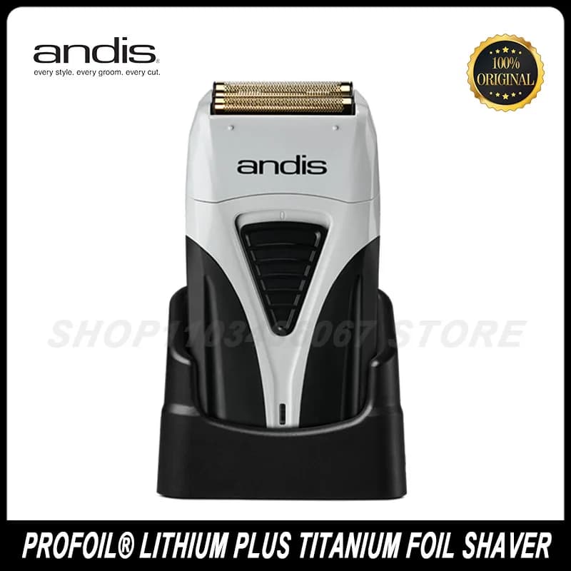 Original Andis Profoil Lithium Plus 17205 Barber Hair Cleaning Electric Shaver For Men Beard Stubble Razor Bald Shaving Machine