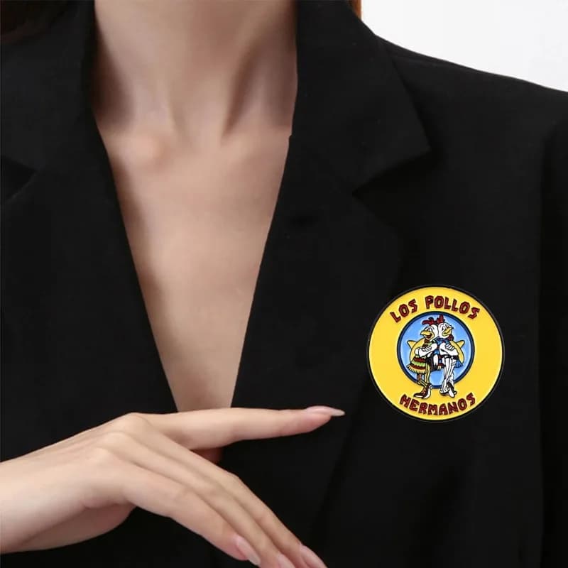 Cartoon Chicken Shape Brooch Universal Creative English Letter Metal Badge Trendy Versatile Clothes Bag Accessories Brooch