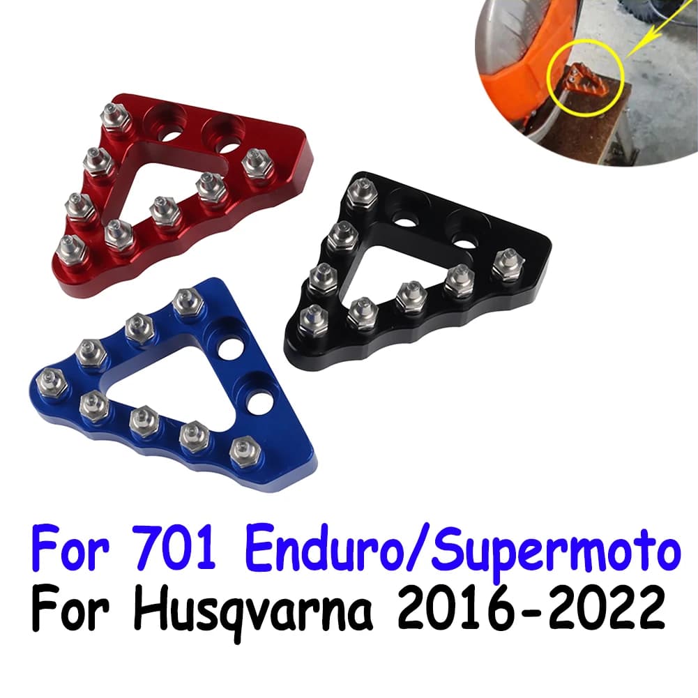 Motocross Rear Foot Brake Lever Pedal Step Tip Plate Bike Parts For Husqvarna 701 ENDURO 701 SUPERMOTO SUPER MOTO Accessories