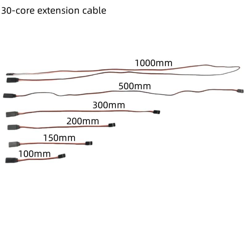 10pc 100mm 150mm 200mm 300mm 500mm 600mm 1000mm RC Servo Extension Cord Cable Wire Lead JR For Rc Helicopter Rc Drone