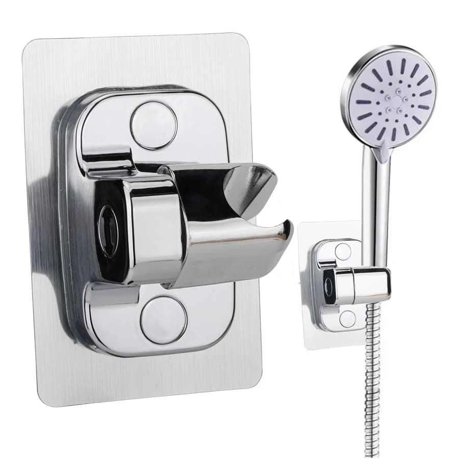 1pc Shower Head Holder Adjustable Wall Mounted Shower Holder Self-Adhesive Showerhead Handheld Bracket Bathroom Accessories