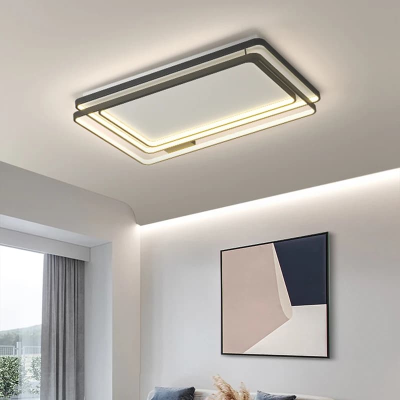 Living Room Ceiling Light Modern Simple Atmospheric Lamp New Ultra-thin LED Bedroom Ceiling Lamp Rectangular Household Lighting