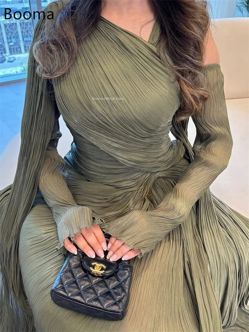 Booma Elegant Long Pleat Long Mermaid Evening Dresses Formal Party Gowns for Women Prom Gown Customize 2025