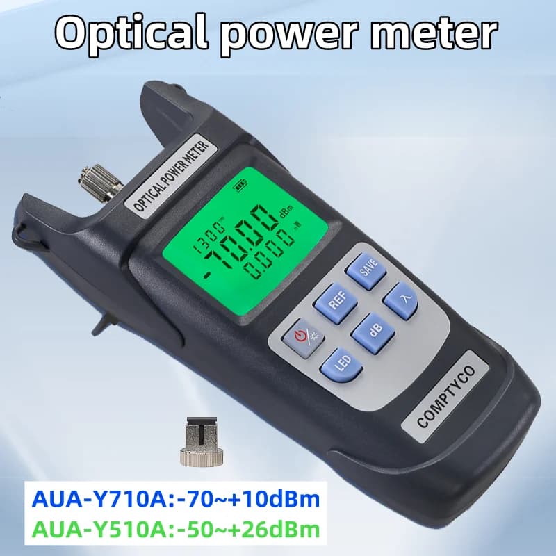 COMPTYCO AUA-Y710A/Y510A Optical Power Meter -70~+10dBm/-50~+26dBm Fiber Optic Cable Tester FTTH Tools(OPM with LED Lighting)