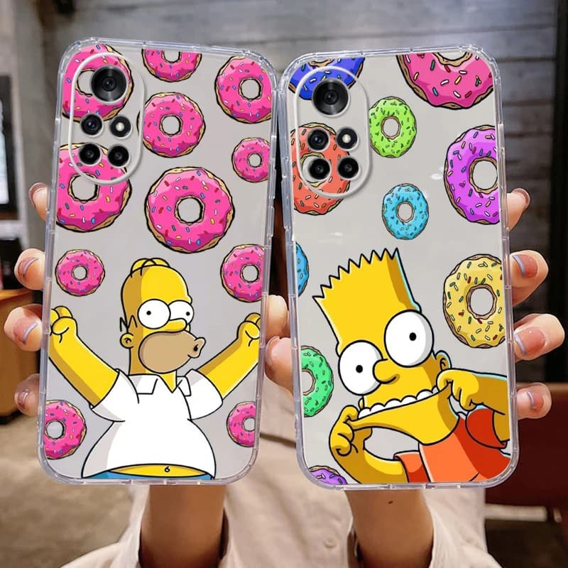 Disney The Simpsons Funny Phone Case For Huawei Honor 50 50se 30 10 Lite 8X 9X Pro Mate 40 30 30E 20 10 Pro Plus Lite Funda