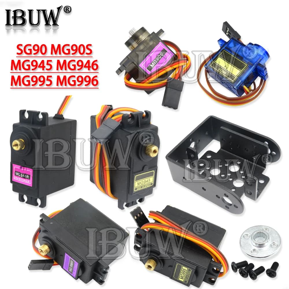 SG90 MG90S MG996R MG995R MG946 MG945 gear Digital Servo For RC Futaba JR Helicopter plane boat car For Arduino DIY MG996 MG995