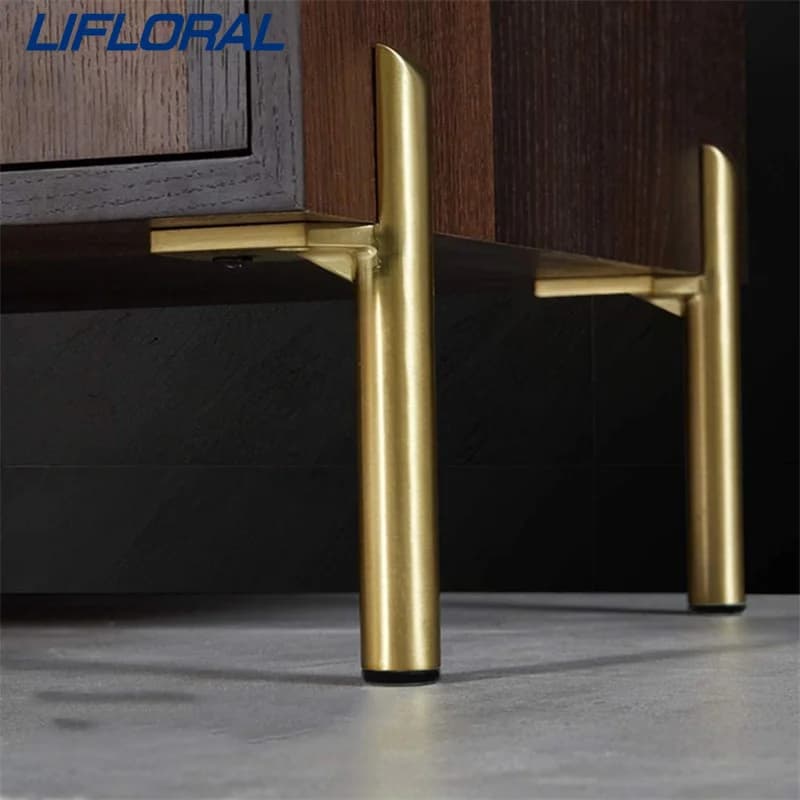 4pcs Light Luxury Metal Thickened Bathroom Cabinet TV Cabinet Table Edge Support Legs Sofa Feet Hardware Feet Tea Table Feet