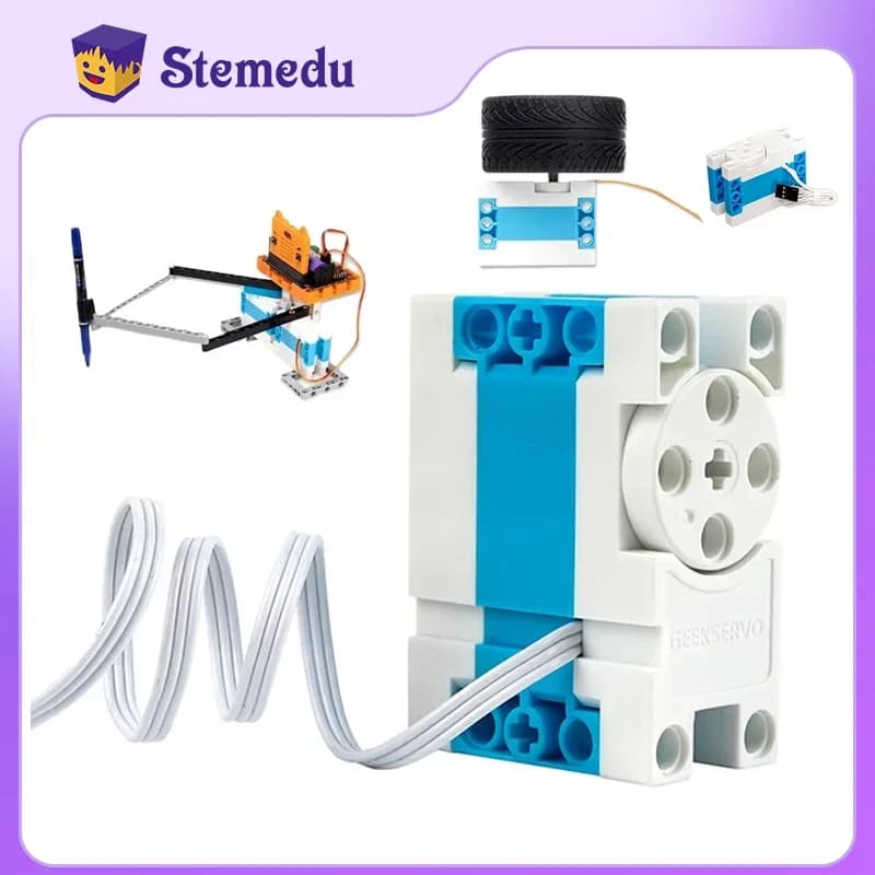 5KG Digital Servo Motor Geekservo 6V Programmable 360° Angle Controllable High Torque for Robotic Arms Compatible with Leduo