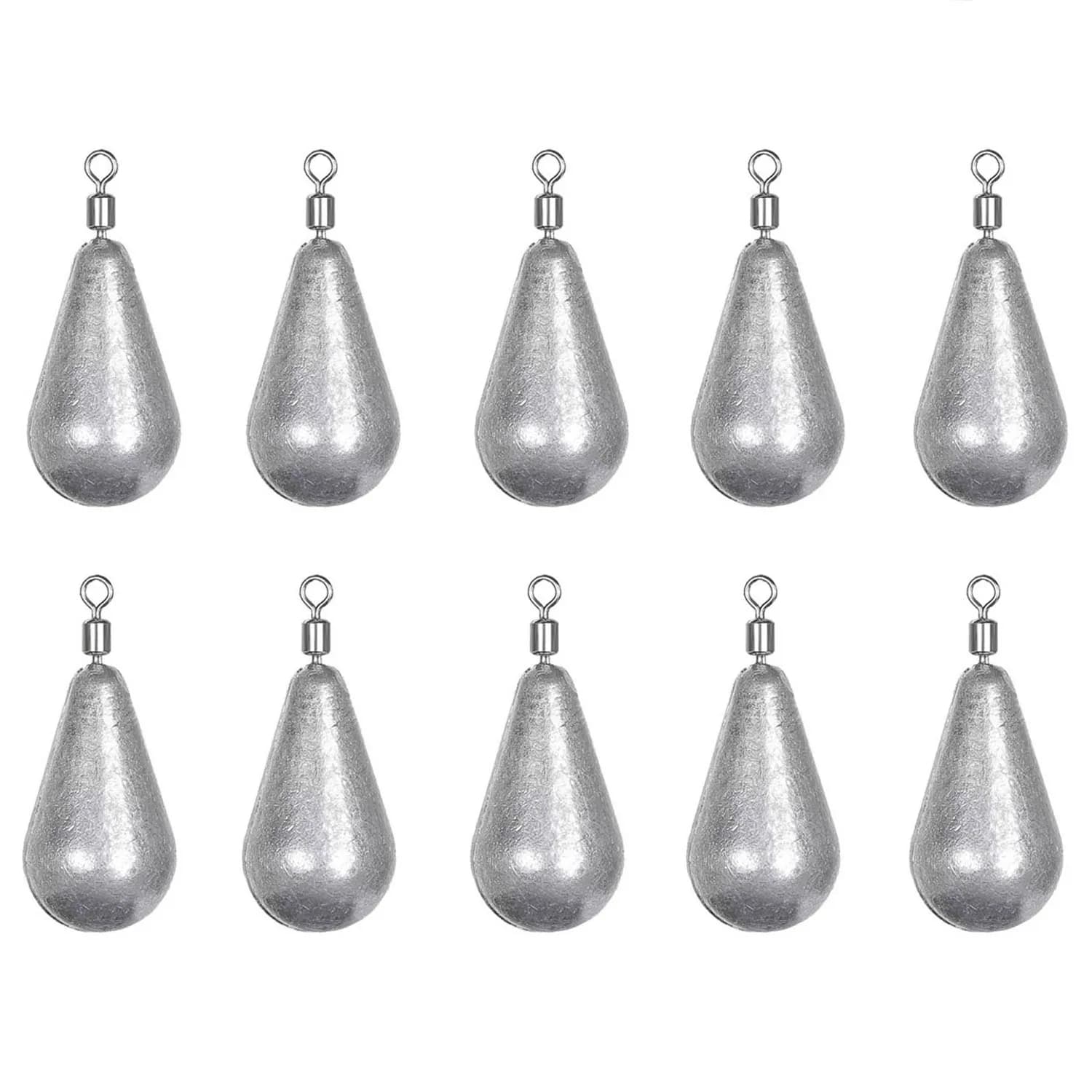 10pcs/lot Fishing Weight Sinkers 3.5g 5g 7g 10g 14g 20g Soft Bait Sinker Bass Fishing Tackle Accessories