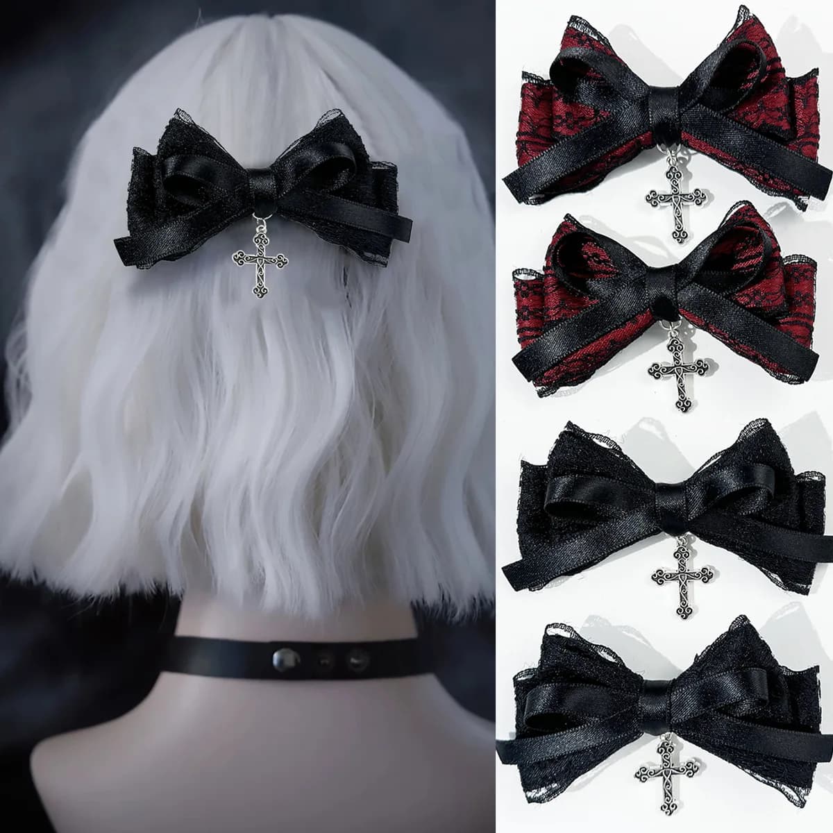 2pcs Ladies' Gothic Style Fashion Street Exquisite Hair Accessories Hair Clips Top Clips Versatile Dressing Hair Accessories