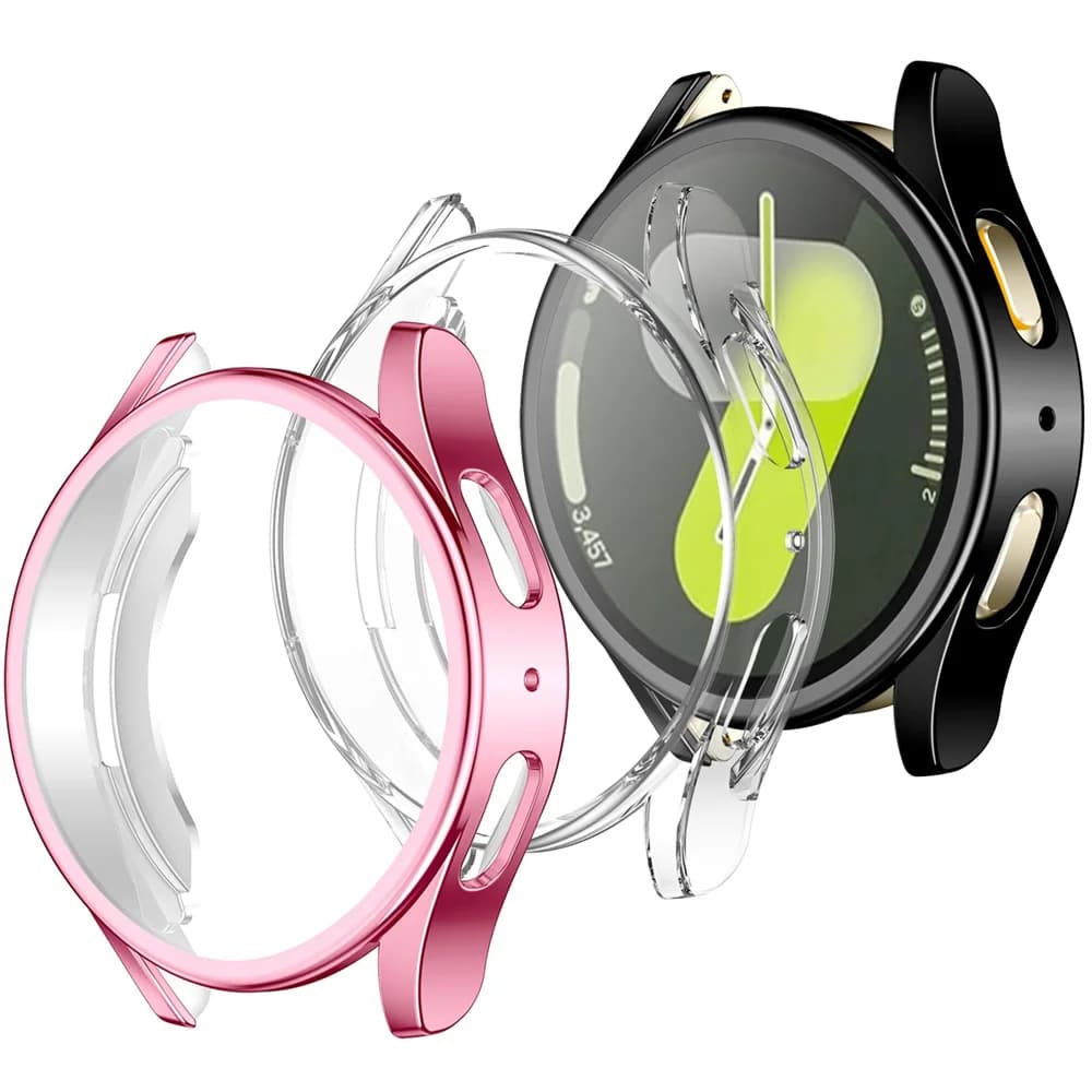 TPU Watch Case for Samsung Galaxy Watch 7-6-5-4-FE 40mm 44mm Full Protection Cover Silicone Bumper Screen Protector Accessories