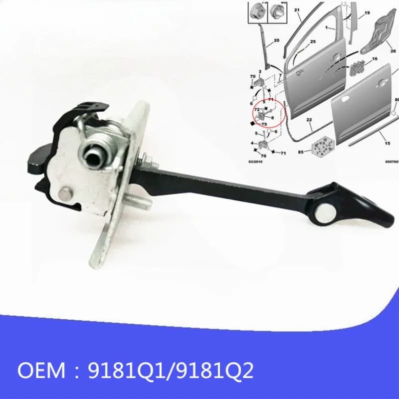 China Brand New Genuine Front Rear Door Hinge Check Strap Limiter 9181Q1 9181Q2 for Citroen for Peugeot 3008 5008 408 308SW