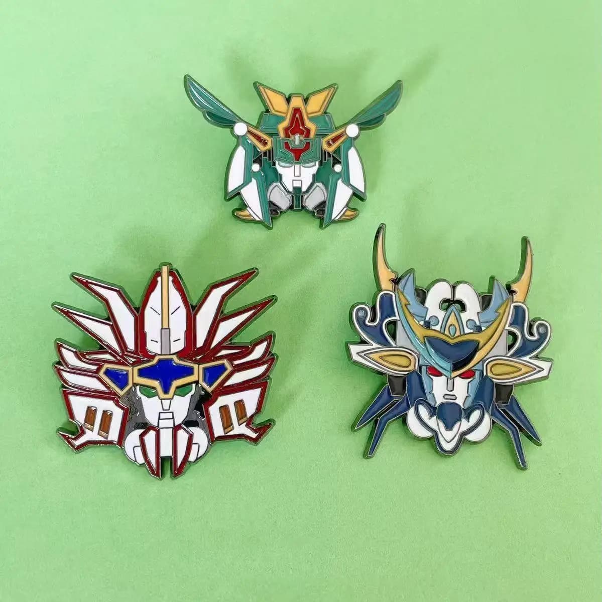 3Pcs Japanese Anime Granzort Robot Enamel Brooch Set Lapel Pin Backpack Badge Cosplay Jewelry Accessories Gift For Friends