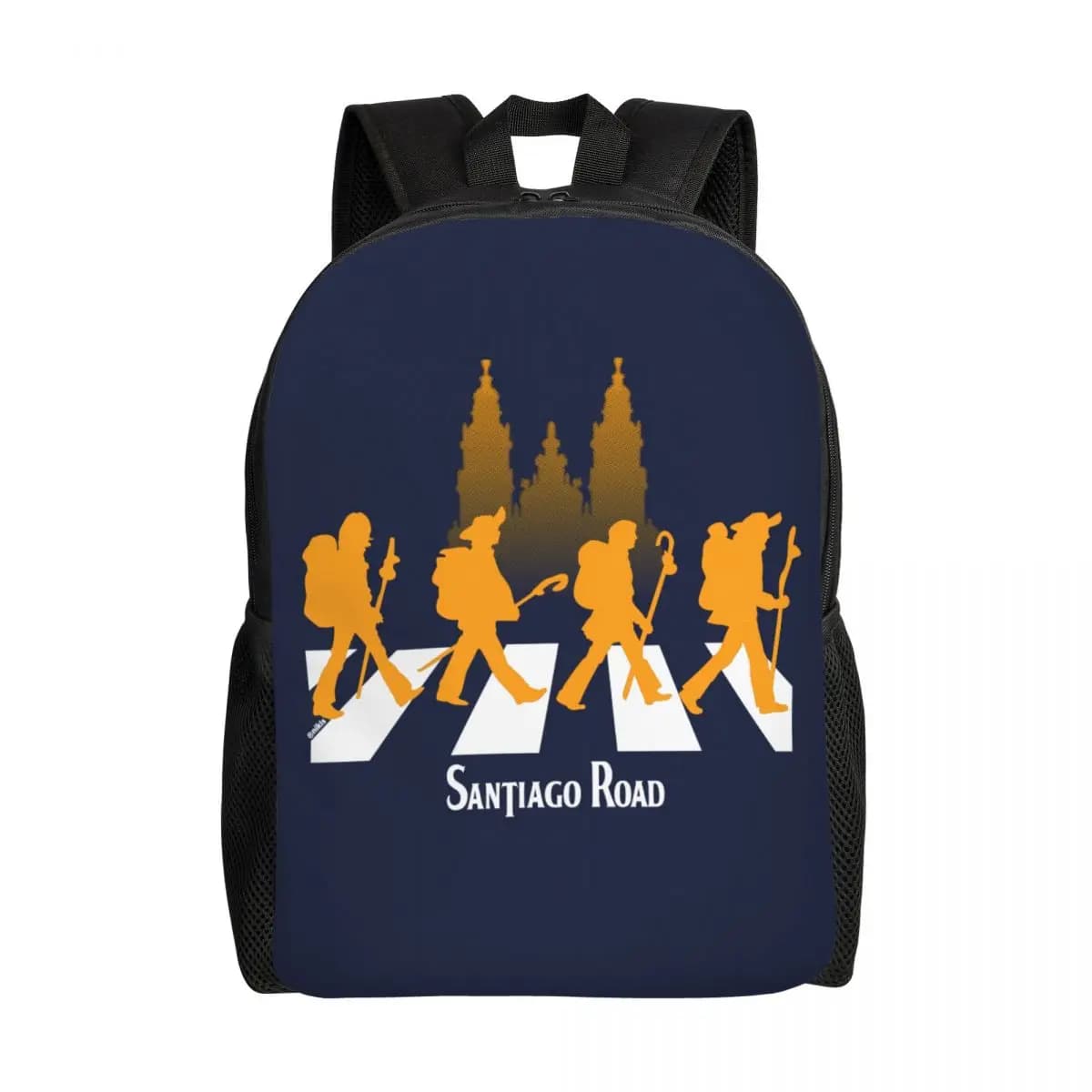 Custom Santiago Road Backpack for Men Women College School Student Bookbag Fits 15 Inch Laptop Bags