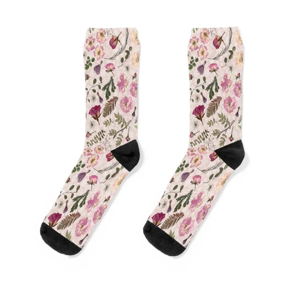 Chintz Pink Rose Garden Socks floral gifts Socks Men Women's