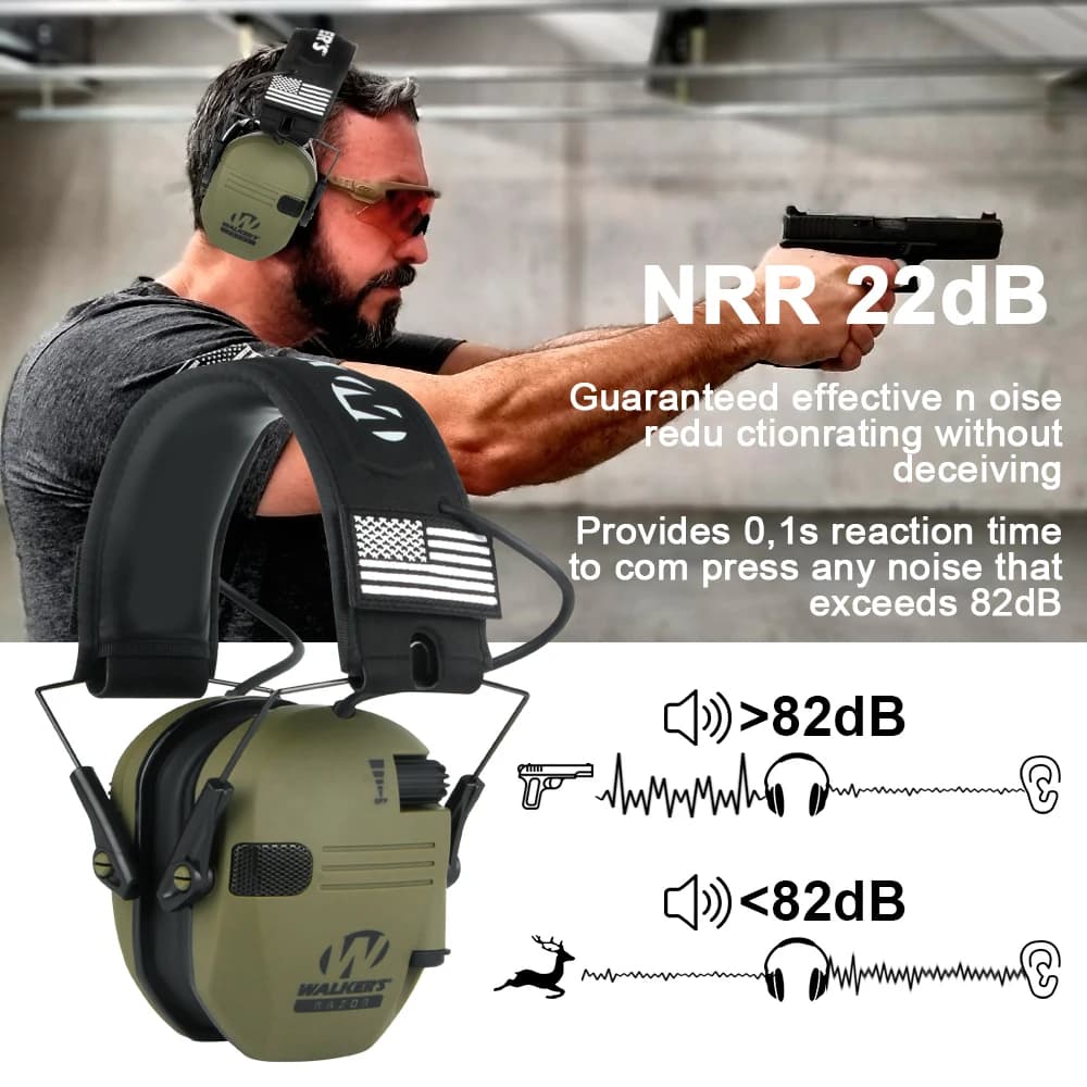 Tactical anti-noise Earmuff for Hunting shooting headphones Case Noise reduction Electronic Hearing Protective Ear Protection