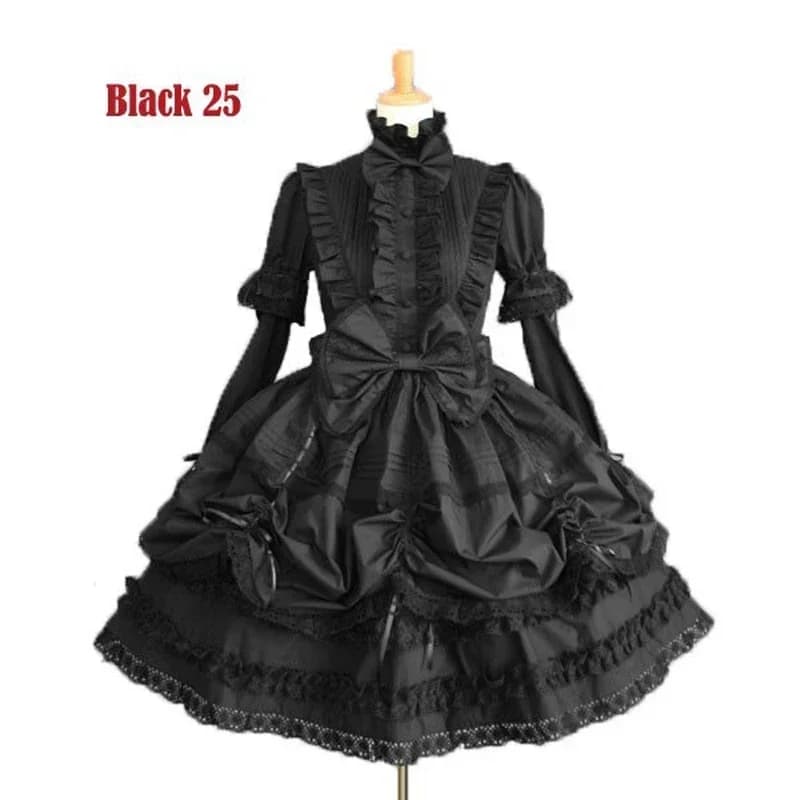 Halloween Victorian Gothic Lolita Dress Cosplay Long Tiered Layered Women Skirt Any Size