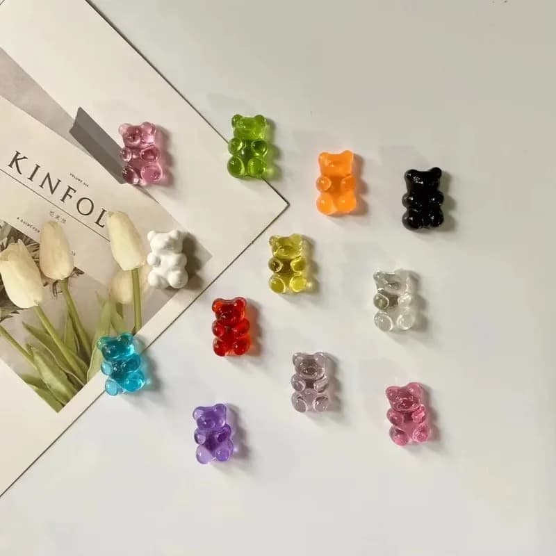 Little Bear Refrigerator Magnet Blackboard and Whiteboard Photo Message Magnet, 10 Random Colors