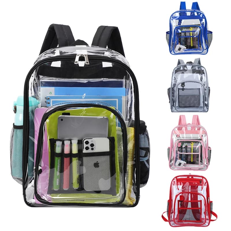 Transparent Shoulder Bag Unisex Fashion Simple Large Capacity Portable Backpacks Multifunctional Waterproof Male Female Knapsack