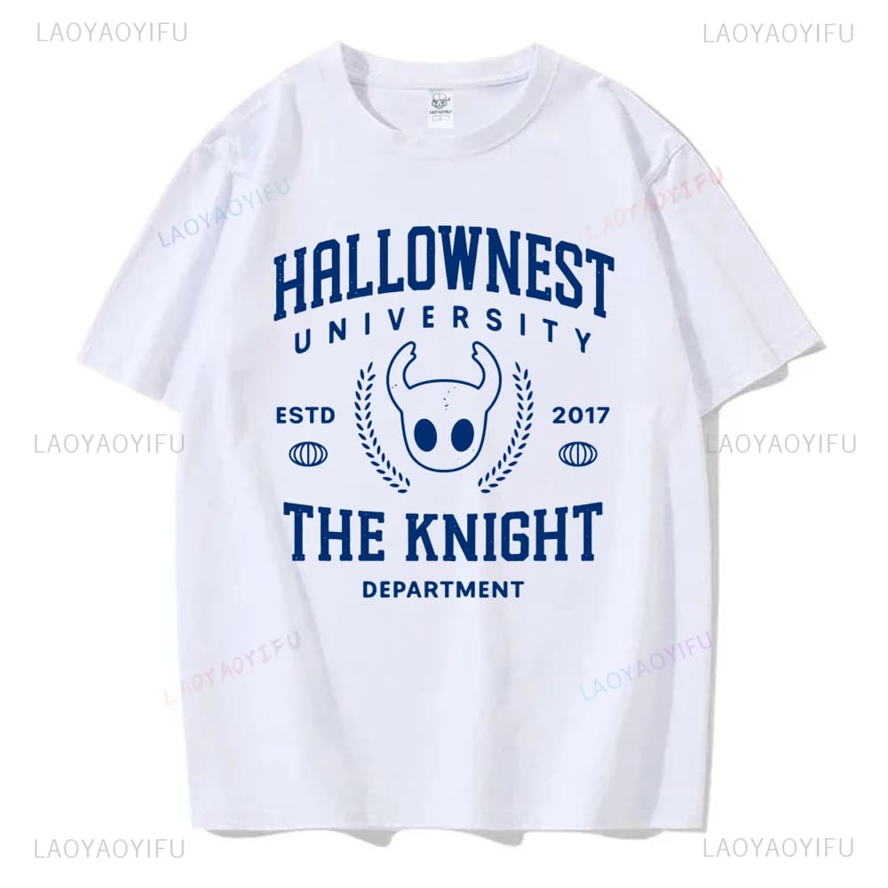 Man Games T-Shirts Hollow Knight Printed T Shirt Fashion Casual Boy Girls Unisex Kawaii Casual Round Neck Cotton Tshirt Tops