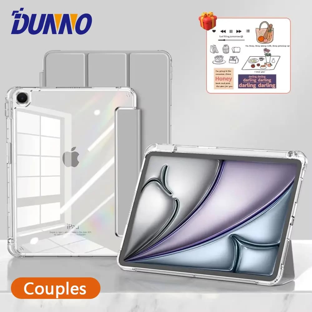 Couples For iPad Air 5 Case 2024 Air 6 11 iPad Pro 11 12.9 13 10 Gen 10.2 9th 8th 6th 5th 9.7 inch Mini 7 6 Smart Case 1/2Pcs