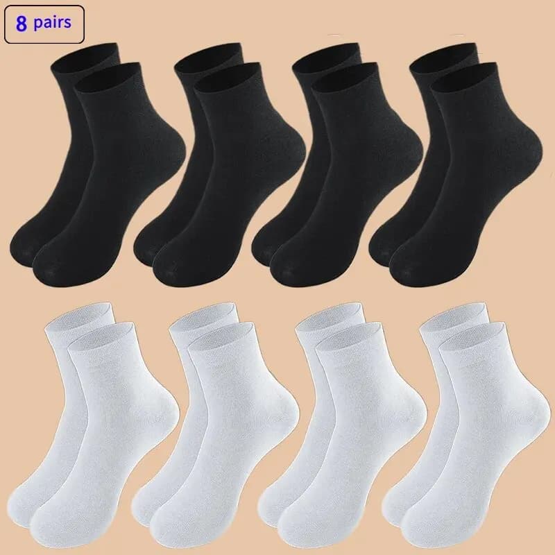 3/5/8/10 Pairs of Autumn and Winter Sports Socks for Summer Casual Sweat-absorbing Comfort, Lightweight and Breathable