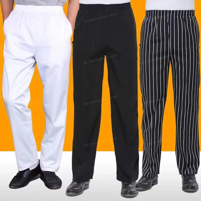 Chef Pants for Men Restaurant Kitchen Unisex Cook Works Lightweight Baggy Trousers chef accessories chef Bottoms uniform men