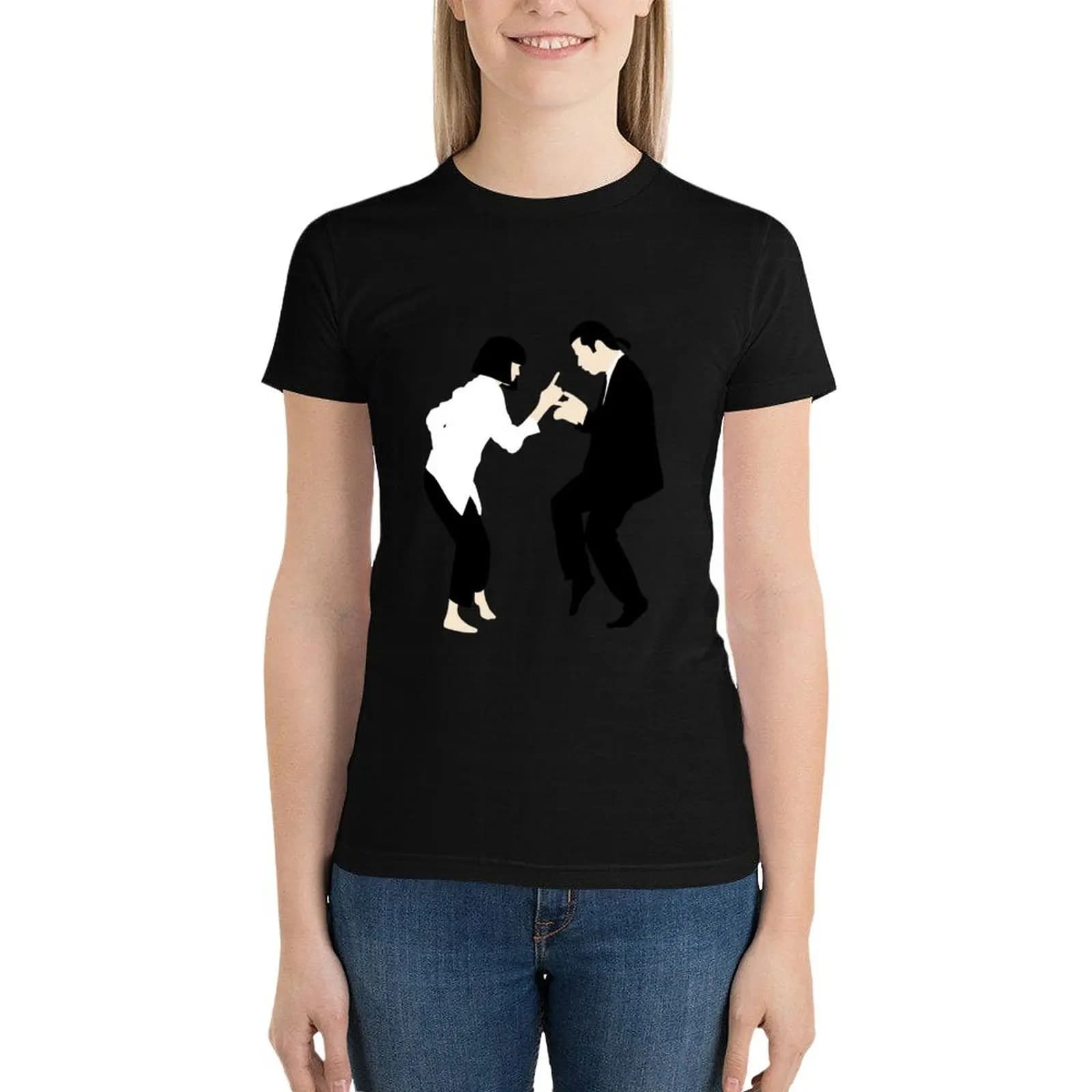 Pulp Fiction // Jack Rabbit Slim*s Restaurant Dance Scene // Unique Minimalist Design T-Shirt tees graphics Women t shirt