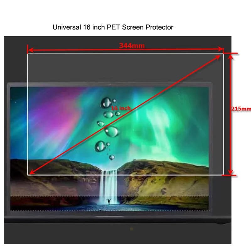 50 Pcs 16 inch Ultra Clear Screen Protector Protective Film For Laptop Notebook Monitor Size 355x200 mm 344x215 mm