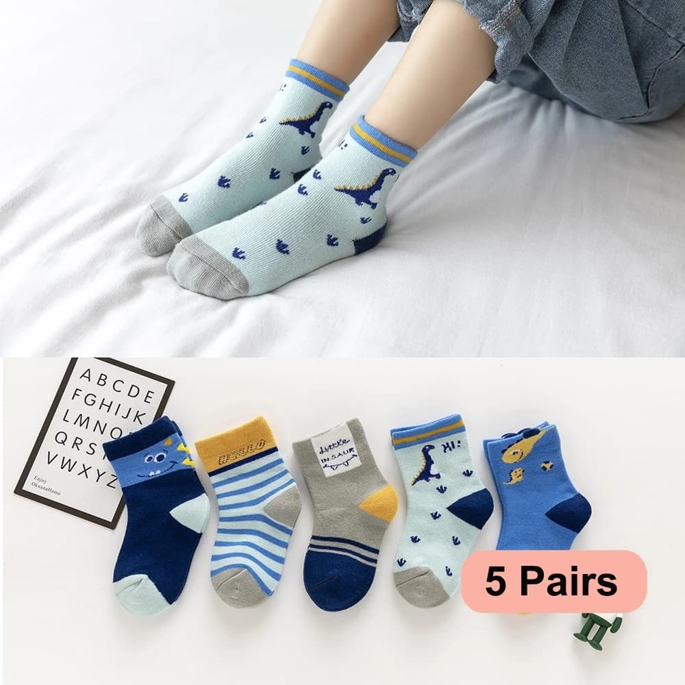 5Pairs/lot Baby Socks Autumn Winter Warm Cotton Kids Socks Cute Girls Cartoon Animal Boys Infant Socks Baby Clothes Accessories