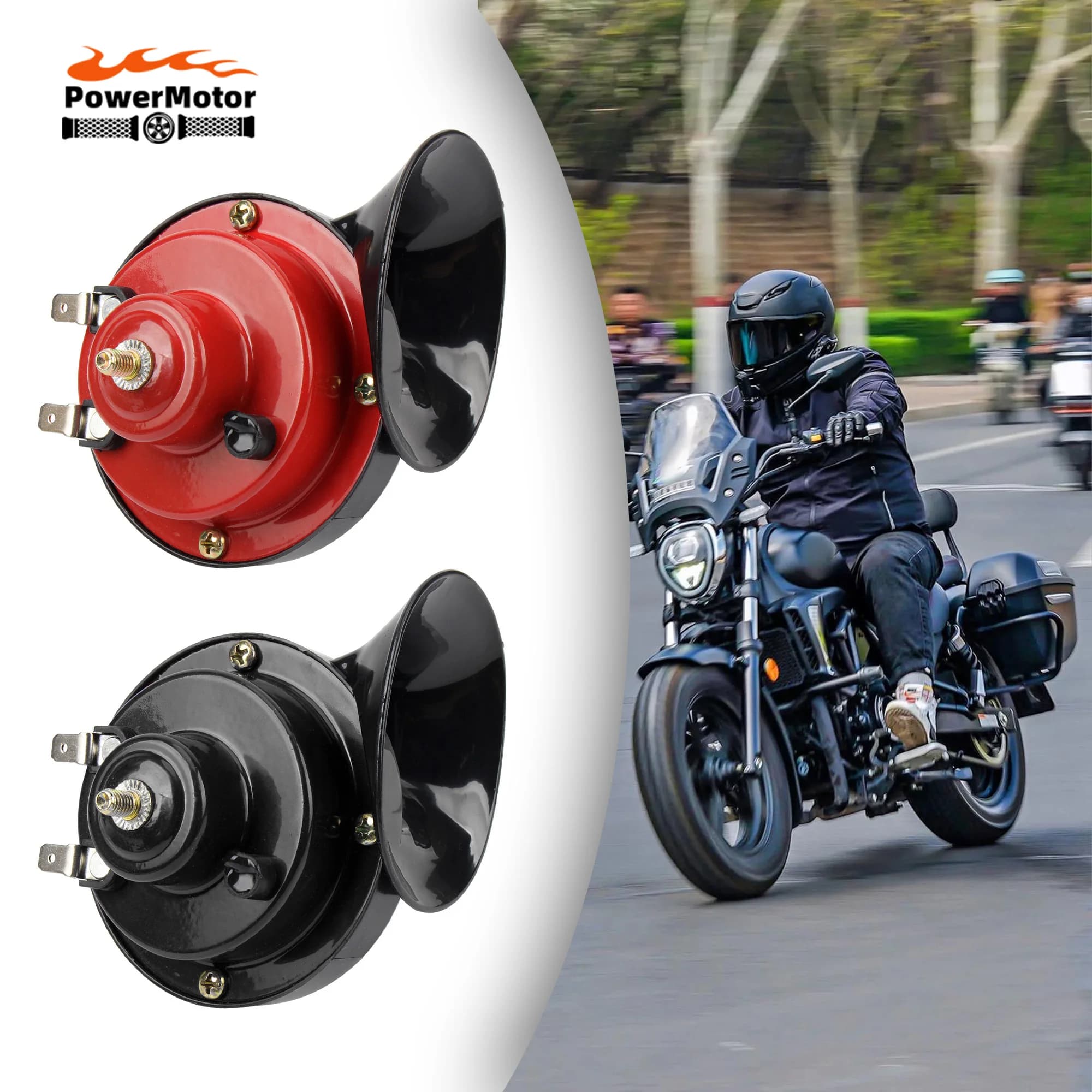 12V 24V Super Loud Motorcycle Horns Universal Waterproof Loudspeaker For Car Motorcycle Scooters Moped Cafe Racer ATV Dirt Bike