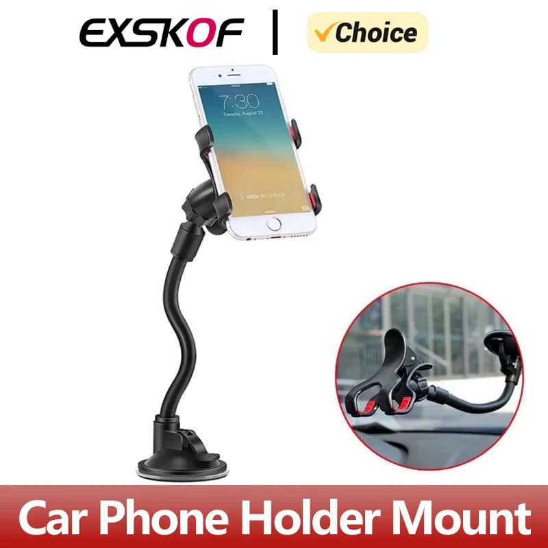 Car Phone Holder Mount Cell Phone Stand Windshield Dashboard Car Mount 360 Rotation for iPhone 15 14 13 12 11 Max Samsung Xiaomi