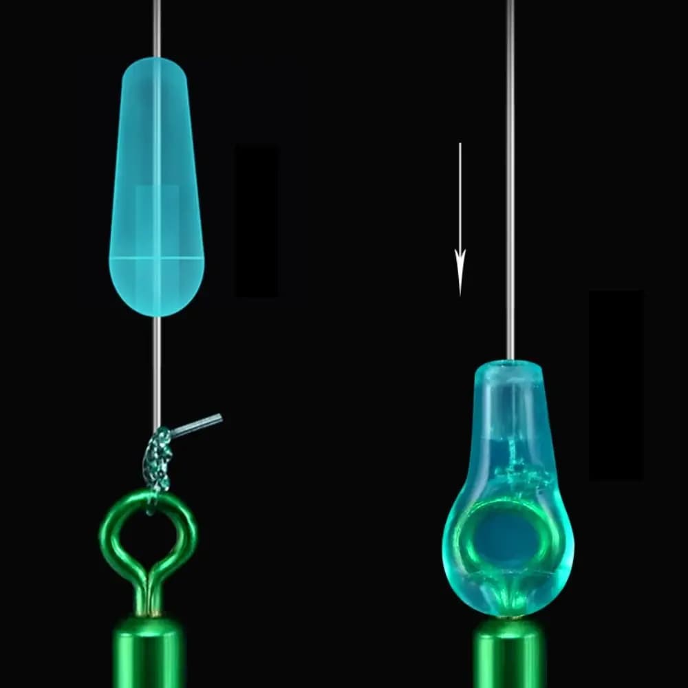 100Pcs/lot Rubber Space Beans Sea Carp Fly Fishing Blue Rubber Oval Stopper Fishing Float Fishing Bobber High Quality