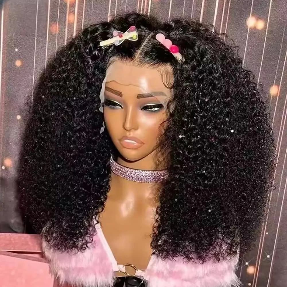 250% Density HD 13x4 Lace Curly Bob Wigs 7x5 Lace Closure Loose Deep Wave Lace Front Human Hair Wig Remy Glueless Human Hair