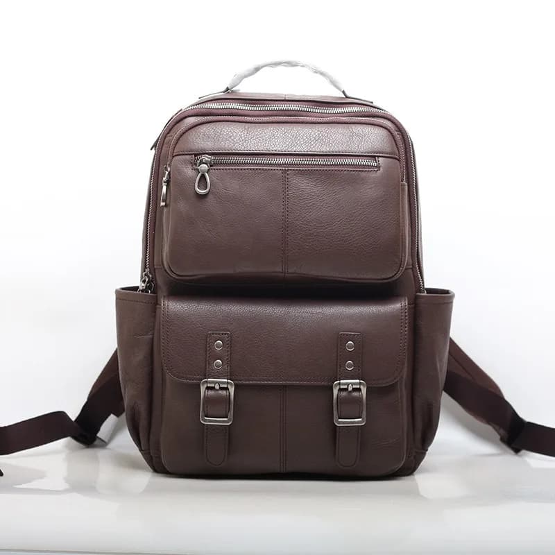 Zency Women's Stylish Genuine Leather Backpack Large Capacity Rucksack For Ladies New 2024 Trendy High End Laptop Back Pack Bags