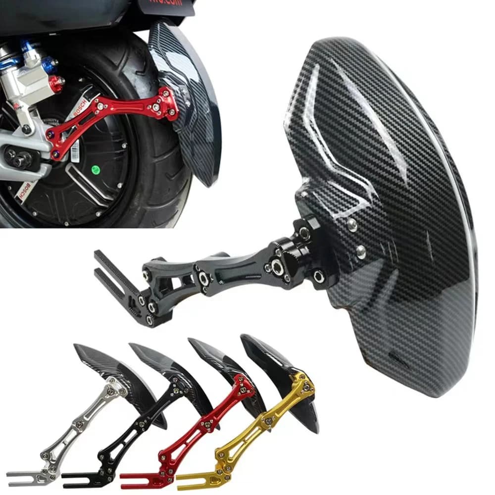 Motorcycle Adjustable Imitation carbon fiber aluminium alloy Rear Wheel Fender Mudguard Universal Extend Extender accessories