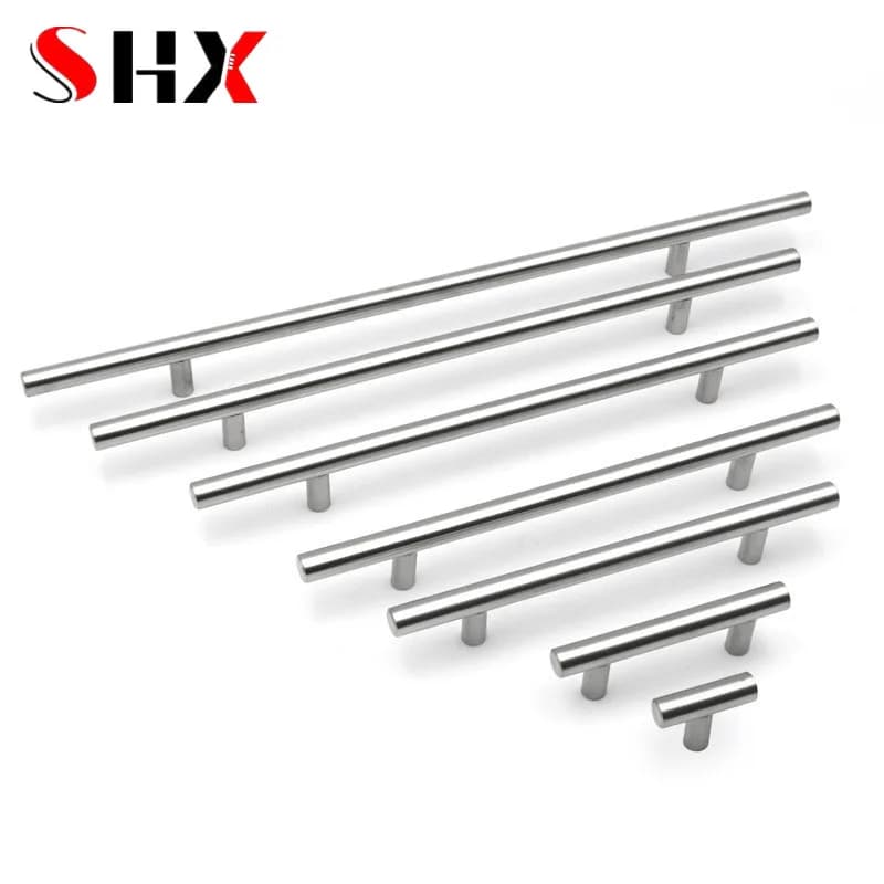 Modern Stainless Steel Kitchen Door Cabinet T Bar Handle Pull Knob cabinet knobs furniture handle cupboard drawer handle