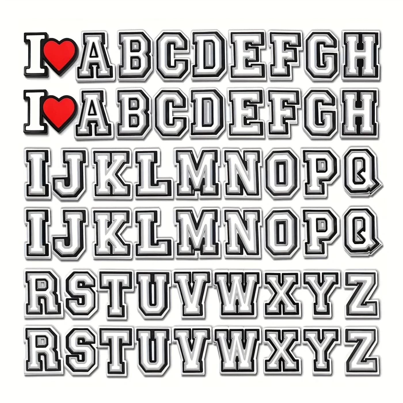 54Pcs Alphabet Shoe Charms - Shoe Decoration Accessories Assorted Varieties For Men Women Birthday Party Gifts