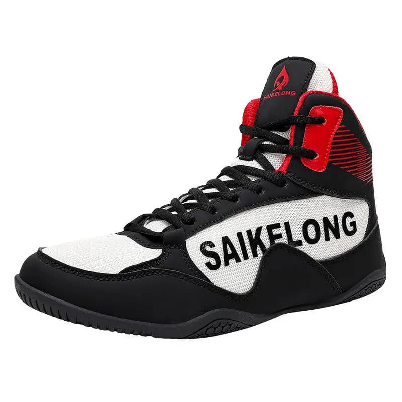 Men's Lightweight Wrestling Shoes Breathable Mesh Boxing Sneakers Men's Training Boxing Shoes Black Sneakers