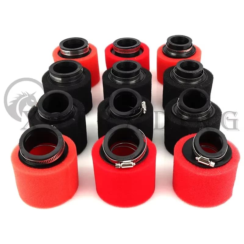Foam Air Filter 35mm 38mm 42mm 45mm 48mm 50mm 60mm Sponge Cleaner Moped Scooter Dirt Pit Bike Motorcycle Black and Red
