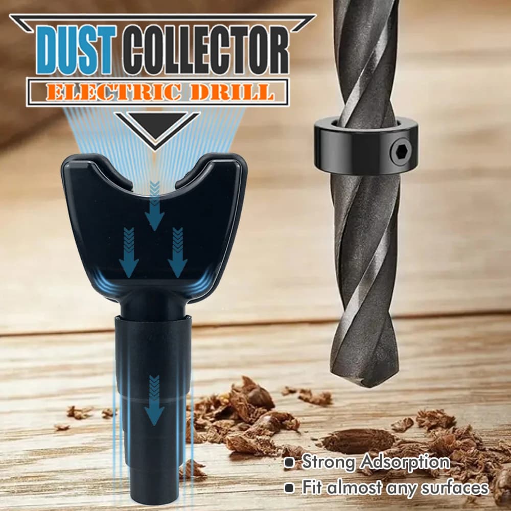 Hands-Free Dust Collector Universial Electric Drill Dust Vacuum Suction Collector Dustproof Device Woodworking Tools Accessories