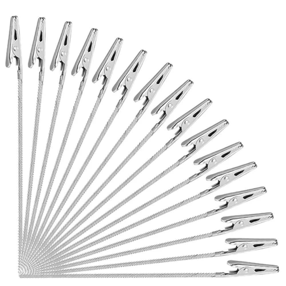 10-50pcs Non-insulated Alligator Clips Metal Electric Test Crocodile Clip Clamps Alligator Clip Wire Rope In Alligator Clips NEW