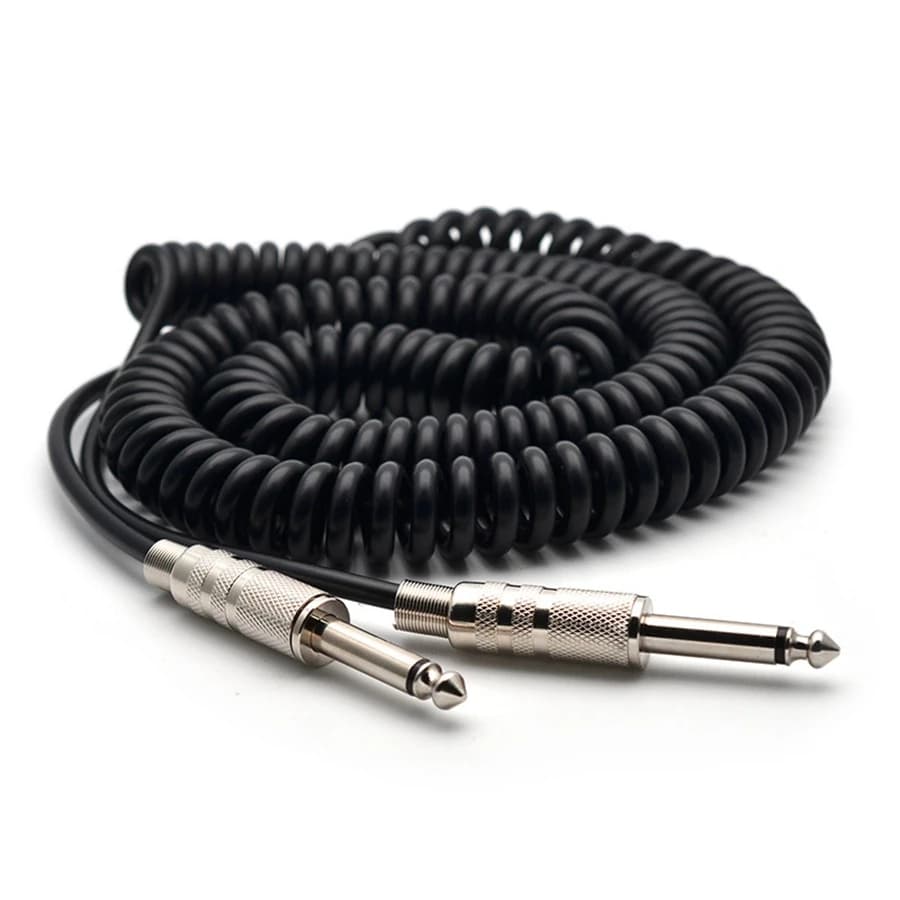 Guitar Spring Cable 6.35/6.5 Guitar Bass Audio Cable Shield Wire 5M For Connecting the Sound of the Electric