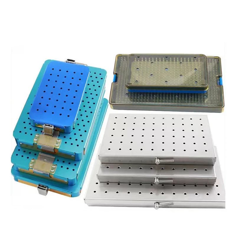 Sterilization box Imported silicone eye surgical tools high-temperature resistant aluminum alloy sterilization box