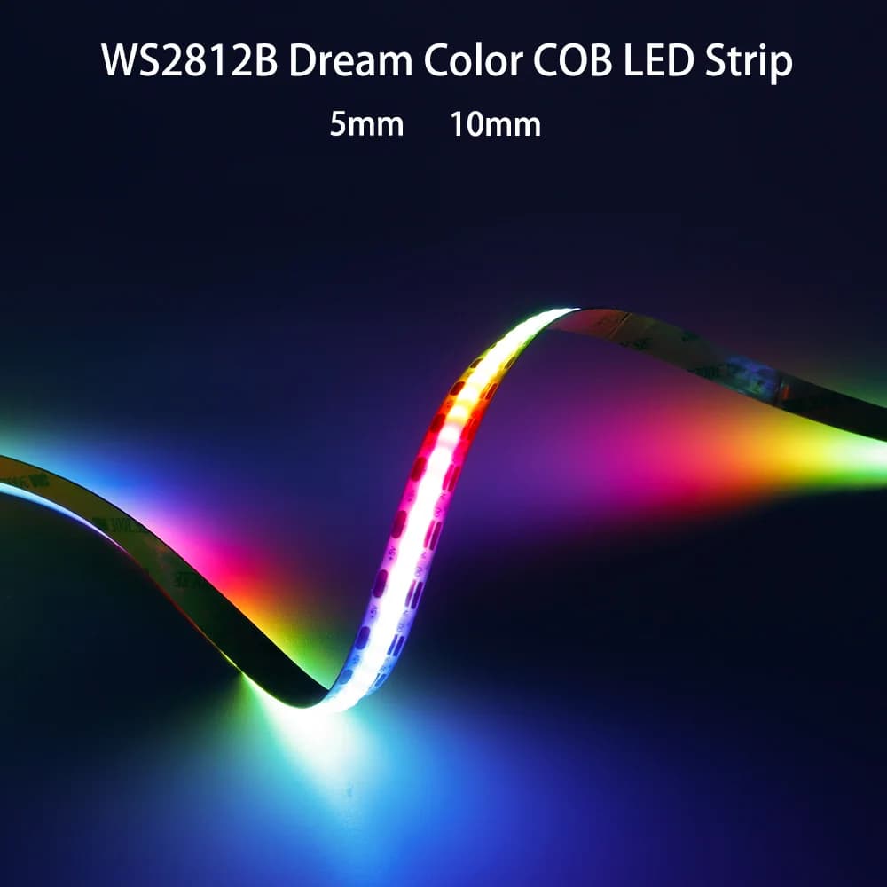 WS2812B COB RGBIC Pixels LED Strip Individually Addressable 60/100/160Led/m Light WS2812 Smart Pixels Dream Color Light DC5V