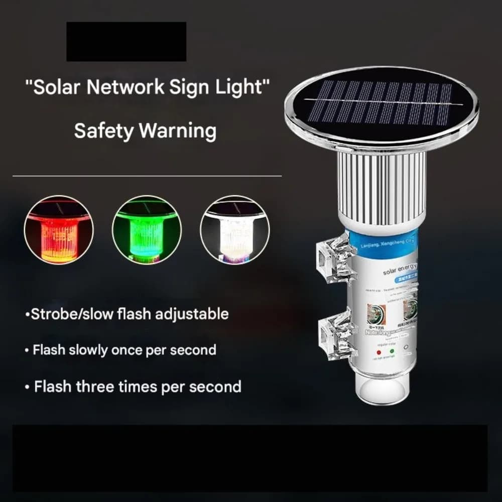 Highlight Solar Net Marking Light Waterproof Buoy Sign Light Cruise Ship Flash Light Beacon 3 Color Fishing Boat Anchor Light