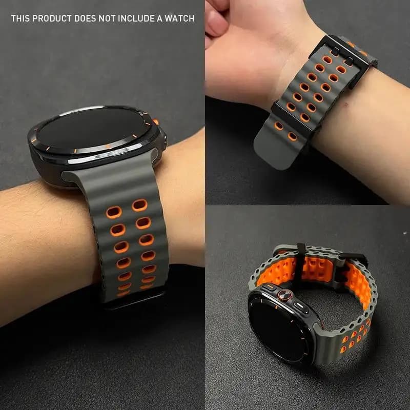 Straps For Samsung Galaxy Watch Ultra 47mm Accessories Marine Sport silicone wristband Bracelet correa Galaxy Watch 7 ultra Band