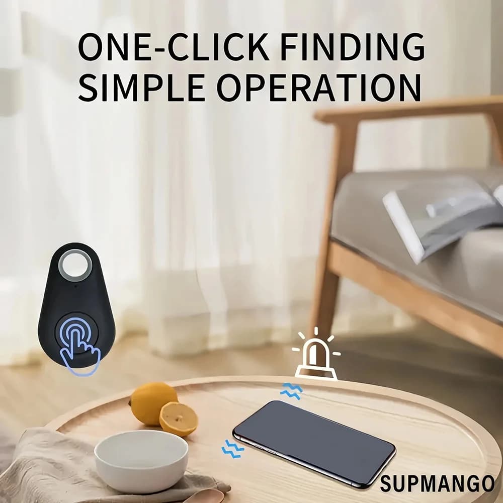 Mini GPS Bluetooth 50 Tracker Anti Lost Device Round Smart Locator for Pets Kids Bags Wallets Tracking Finder