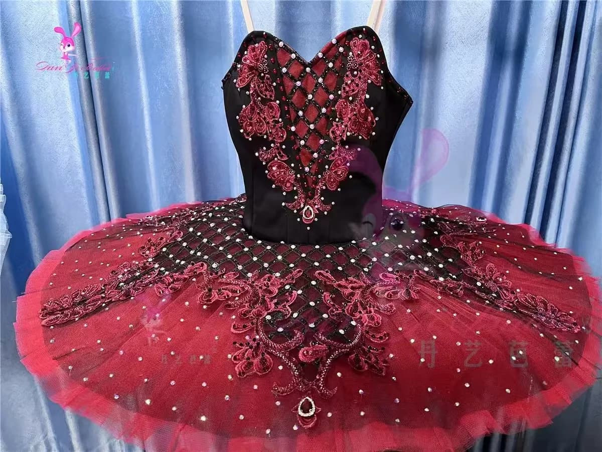 High-end adult and children's professional ballet costume black Quixote disc dress tutu competition performance customization
